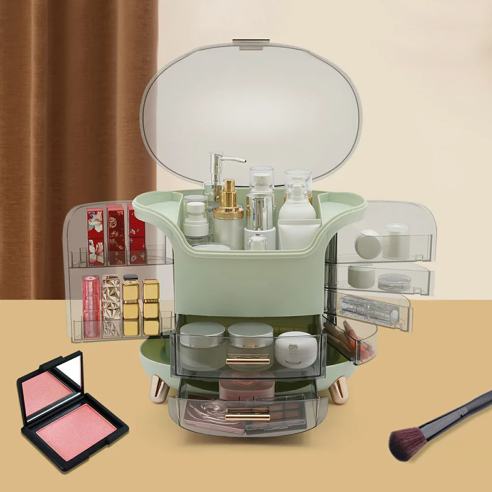 

Kosmetik Make-up Organizer Hautpflege Organizer Staubdicht Große Kosmetik Aufbewahrungsbox Schmuck Lippenstift Speichern