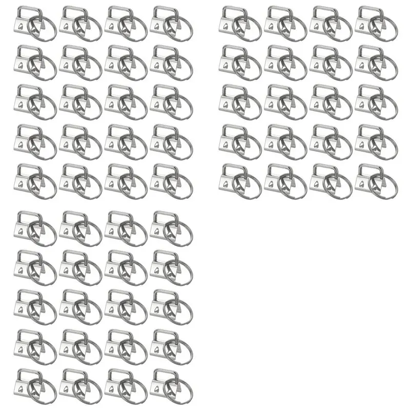 100% New Arrival 60PCS Key Fob Hardware With Keychain Rings For Bag Webbing,Silver