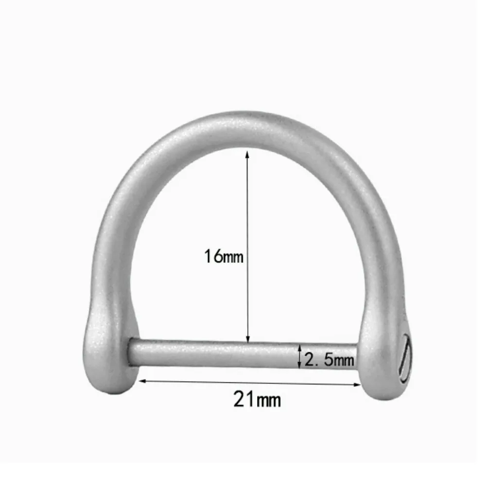 Inner Diameter 9/13/15/17/21mm Horseshoes Buckles Titanium Alloy 10 Styles D Bow Staples Carabiner Keychain Hook view 3