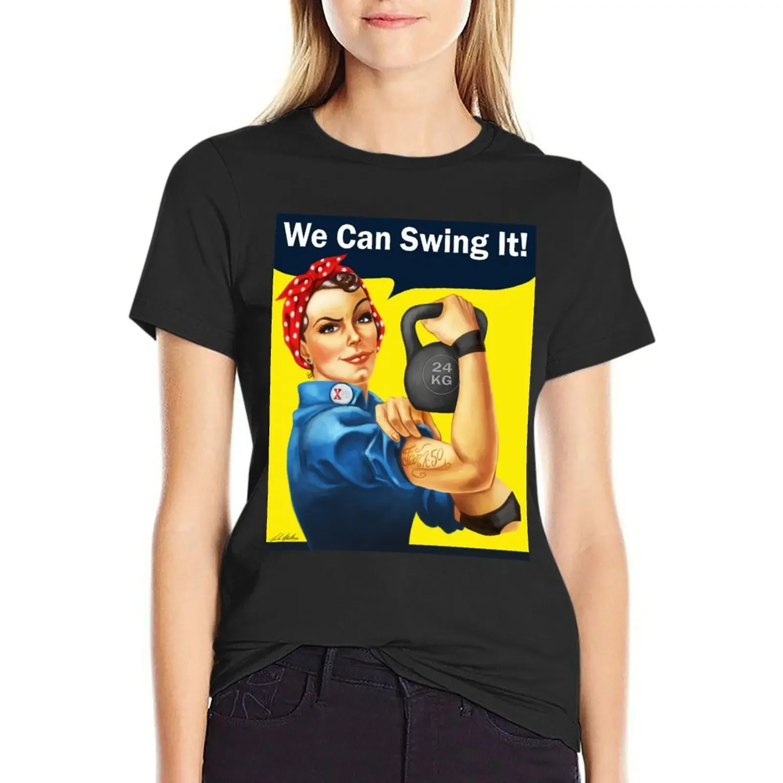 

Мы можем качаем это! Футболка больших размеров, летние топы, быстросохнущие обтягивающие рубашки для женщин