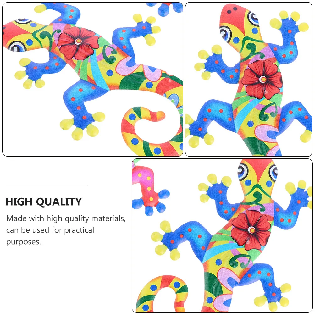 

Colorful Gecko Wall Art Iron Hanging Ornament Creative Metal Wall Decor Home Indoor Decoration Gecko Hanging Decorations