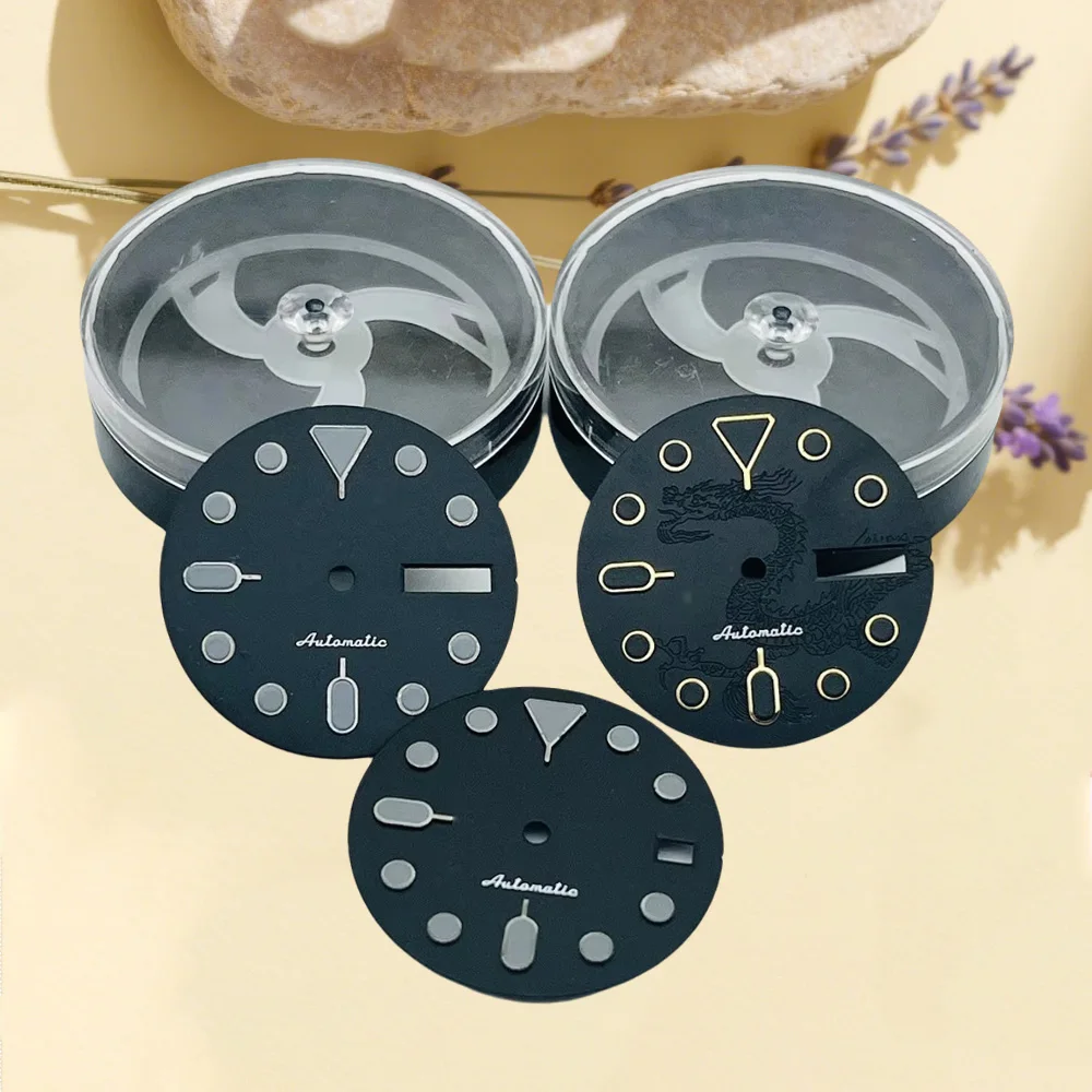 Customized 28.5mm NH35 Watch Dial Fit NH35 NH36 Movement for SPRD 6105 Turtle Tuna SKX007 Case NH35 Watch Dials and Box Set