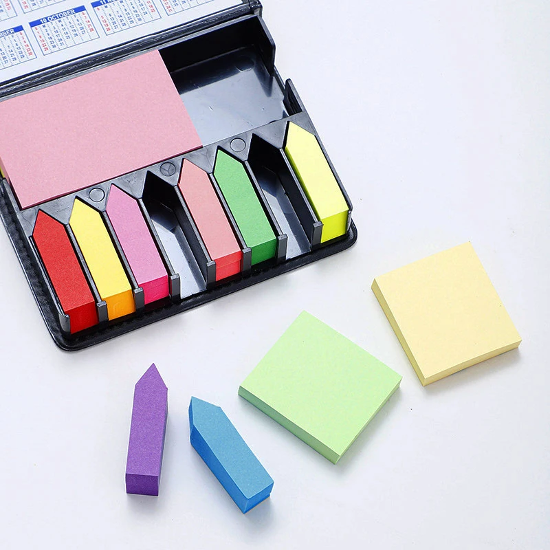 1 Set Of Colorful Convenience Stickers Organization Multi-Color Stickers Set Leather Packaging Box Calendar 2024