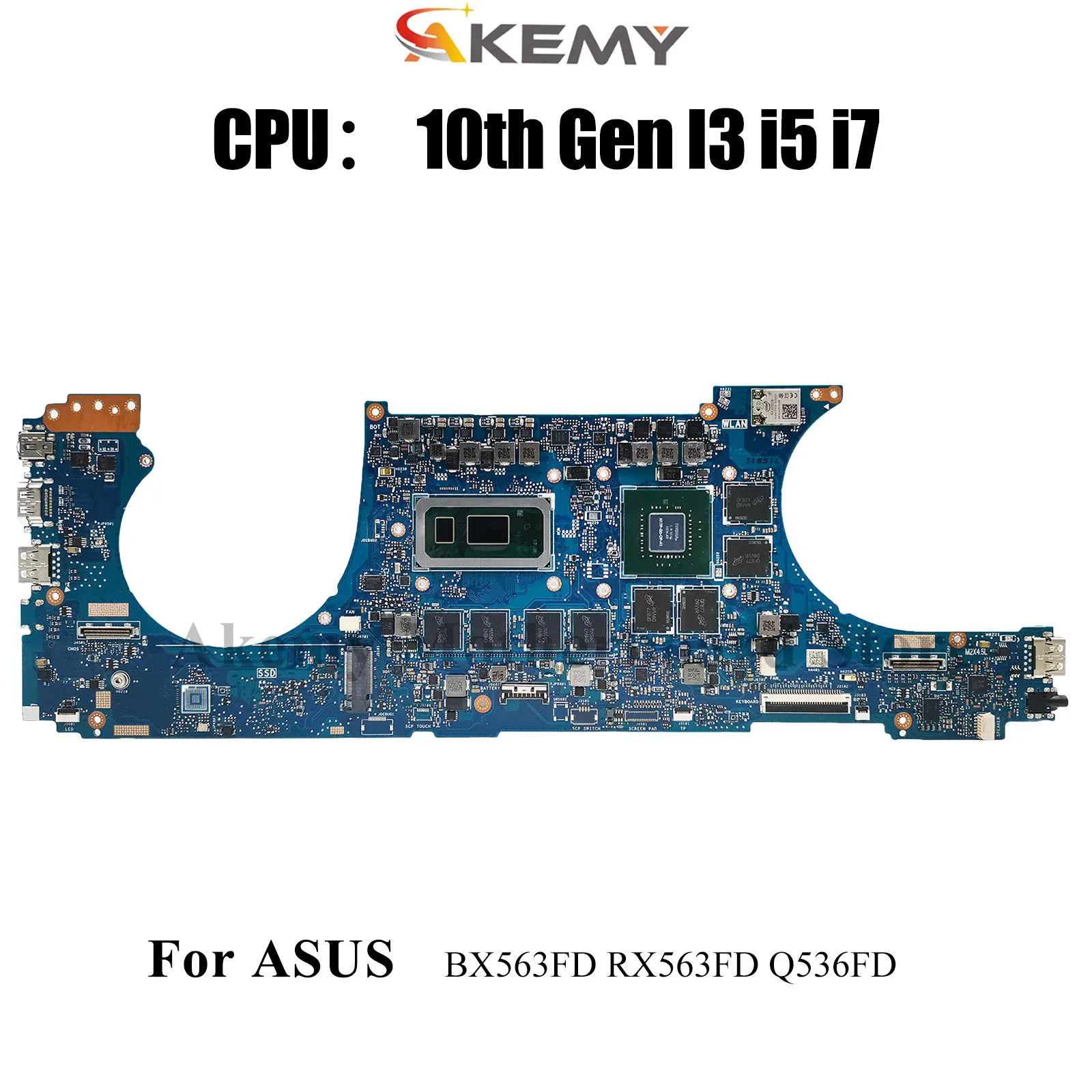 

UX563FD Laptop Motherboard For ASUS ZenBook UX563 Q536FD UX56FD UX56FA BX563FD RX563FD Notebook Mainboard With 10th Gen I3 i5 i7