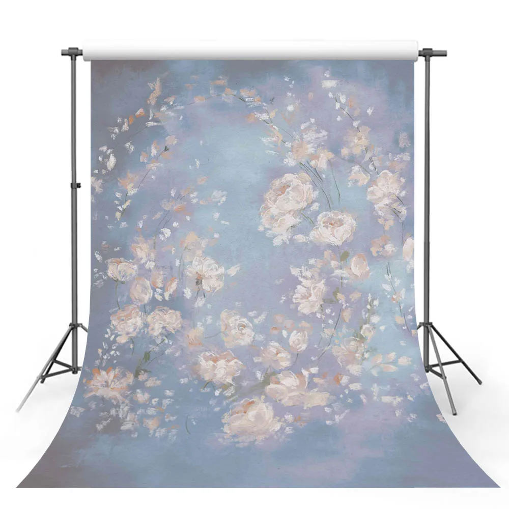 Mehofond-Retro Oil Painting Flower Backdrop para Fotografia, Textura abstrata, bebê, adulto, Arte Maternidade, Retrato, Photo Background
