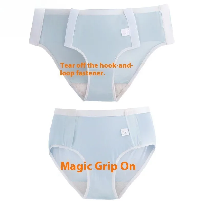 ملابس داخلية لاستعادة سلس البول بعد الجراحة، سهلة الفتح، أزرار كبس جانبية للبالغين، كبار السن، حركة محدودة، قابلة للغسل، قابلة لإعادة الاستخدام، طريح الفراش #4