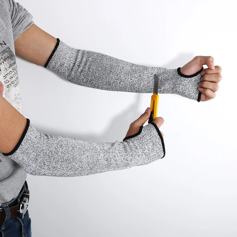 【K】1Pc Level 5 HPPE Cut Resistant Arm Sleeve Anti-Puncture Work Protection Arm Sleeve Cover For Men Women