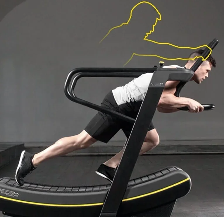 Chinese fitness manufacturer's unpowered commercial curved unpowered manual mechanical curve treadmill