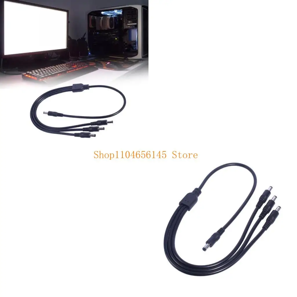 5asd DC5521 Splitter Cable DC5.5mmx2.1mm Connectors Wire for LED Light Bar Speaker
