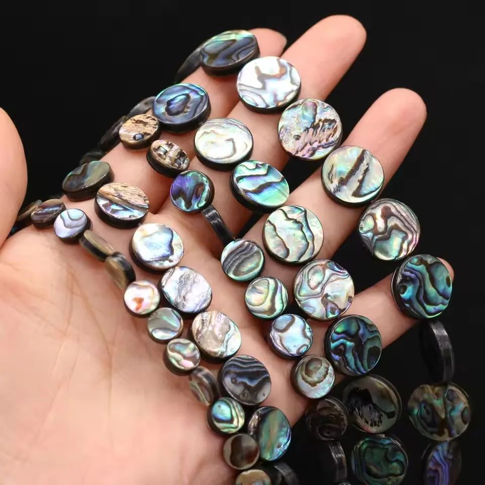 High Quality 5pcs Natural Shell Beads Coin Abalone Shell Loose Beads for Jewelry Making DIY Charms Necklace Bracelet Accessories image 4