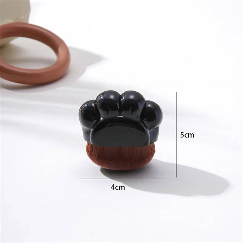 Cat Claw Makeup Brush Set, Fundação, Bonito, Compacto com Silicone Wash Pad, Mini Borrão, Cerdas Macias, 5Pcs
