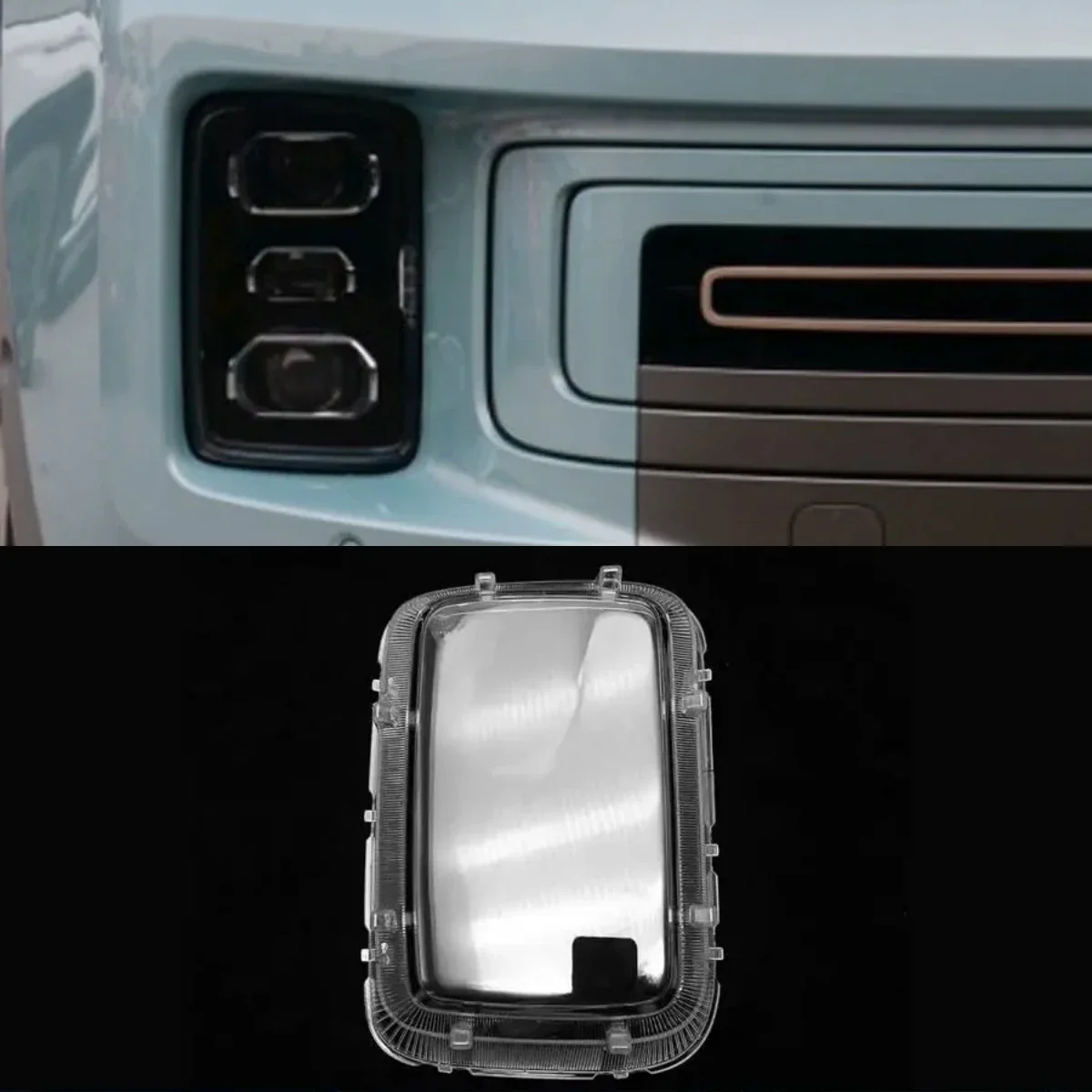 

For Geely Icon Car Accessories Headlight Lens Cover Headlamp Shell Lampshade Transparent Shade Mask Plexiglass 2020 2021