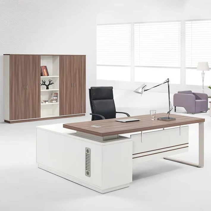 Help Desk Set-up with CEO Manager Desk Modern Office Boss Desk