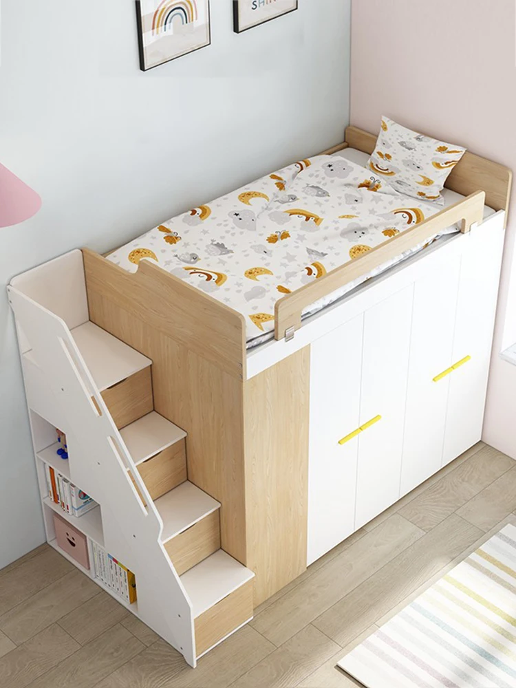 

Children's bed, wardrobe bed, multi-functional combination, storage, cloakroom, bed, lower cabinet, integrated small apartment s