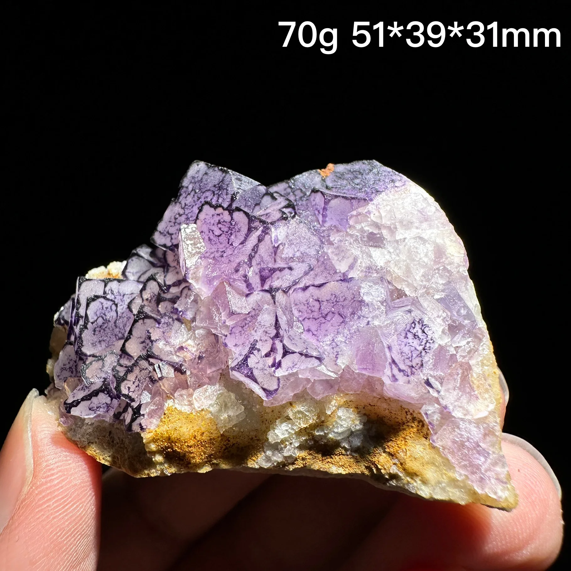 

100% Natural China Purple Edge Fluorite Mineral Original Teaching Specimen Reiki Healing Stone Home Decor