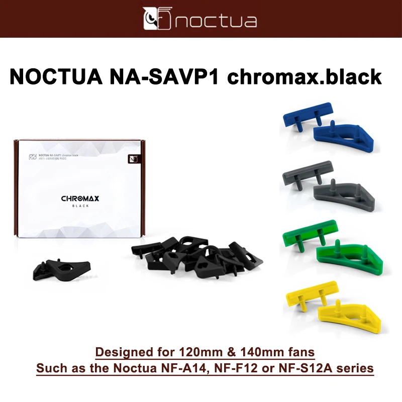 

Noctua NA-SAVP1 chromax Anti-vibration pads Case fan Silicone Mount Set Noise absorption Shock pad 16pcs/set