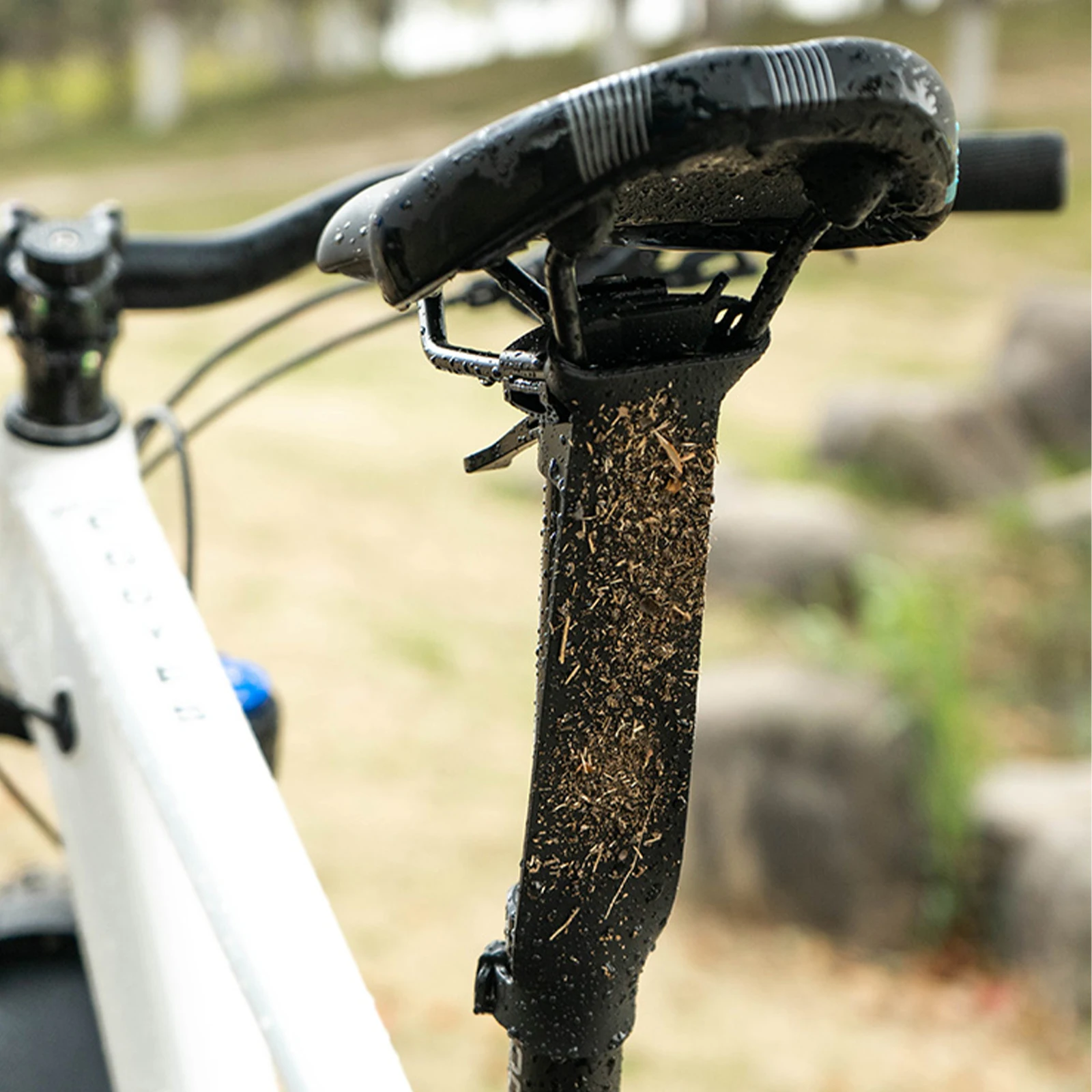 Bike Seatpost Mudguard Easy To Install Bicycle Dropper Seatpost Protector Bicycle Seat Tube Mud Gravel Guard for Bike Debris