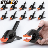 10Pcs Rustproof Plastic Spring Clamps 2inch 4inch Strong Grip DIY Woodworking Crafting Hardware Tools