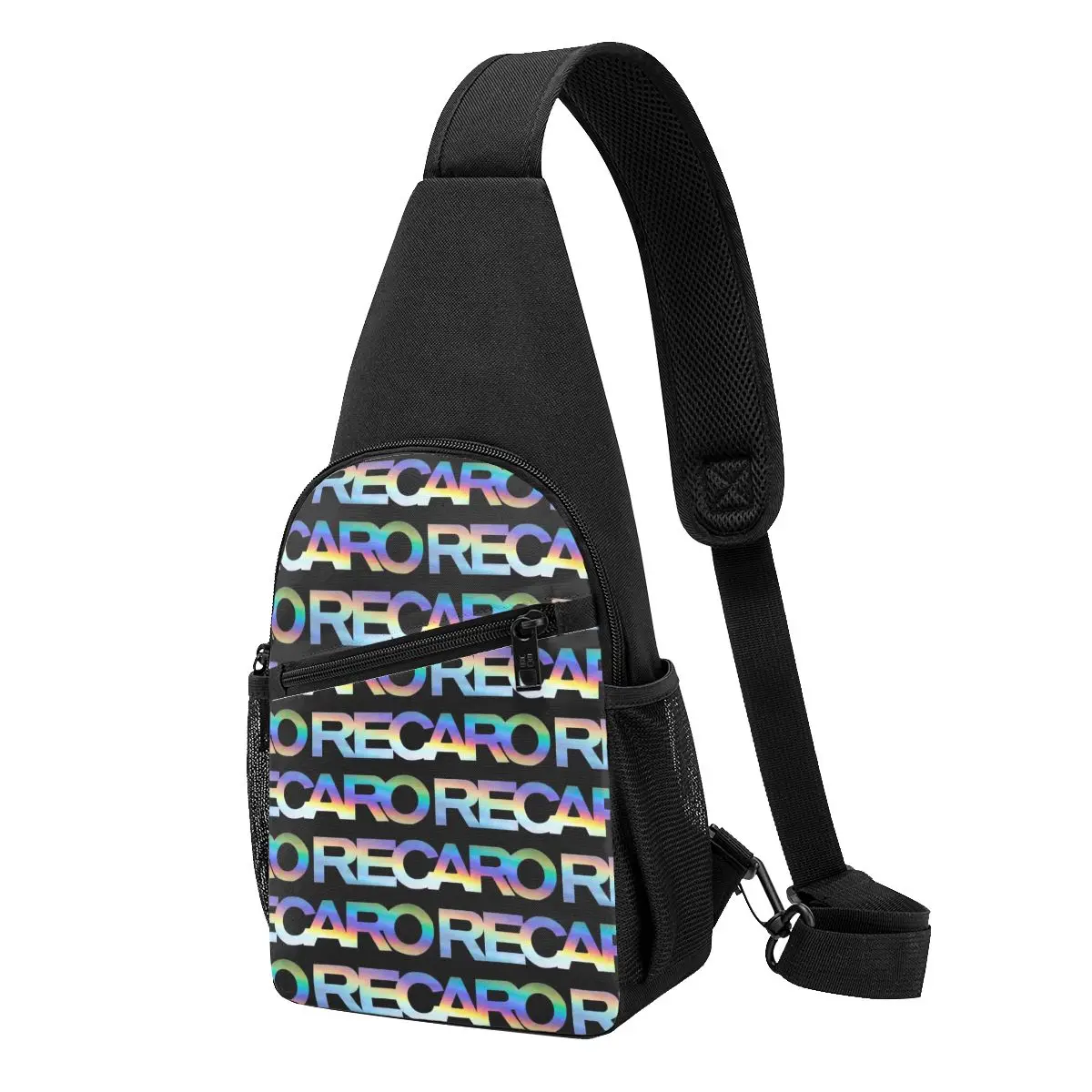Recaro Houndstooth Logo Chest Bag Men Sling Crossbody Backpack Chest Bag Traveling Hiking Daypack Shoulder Bag view 6