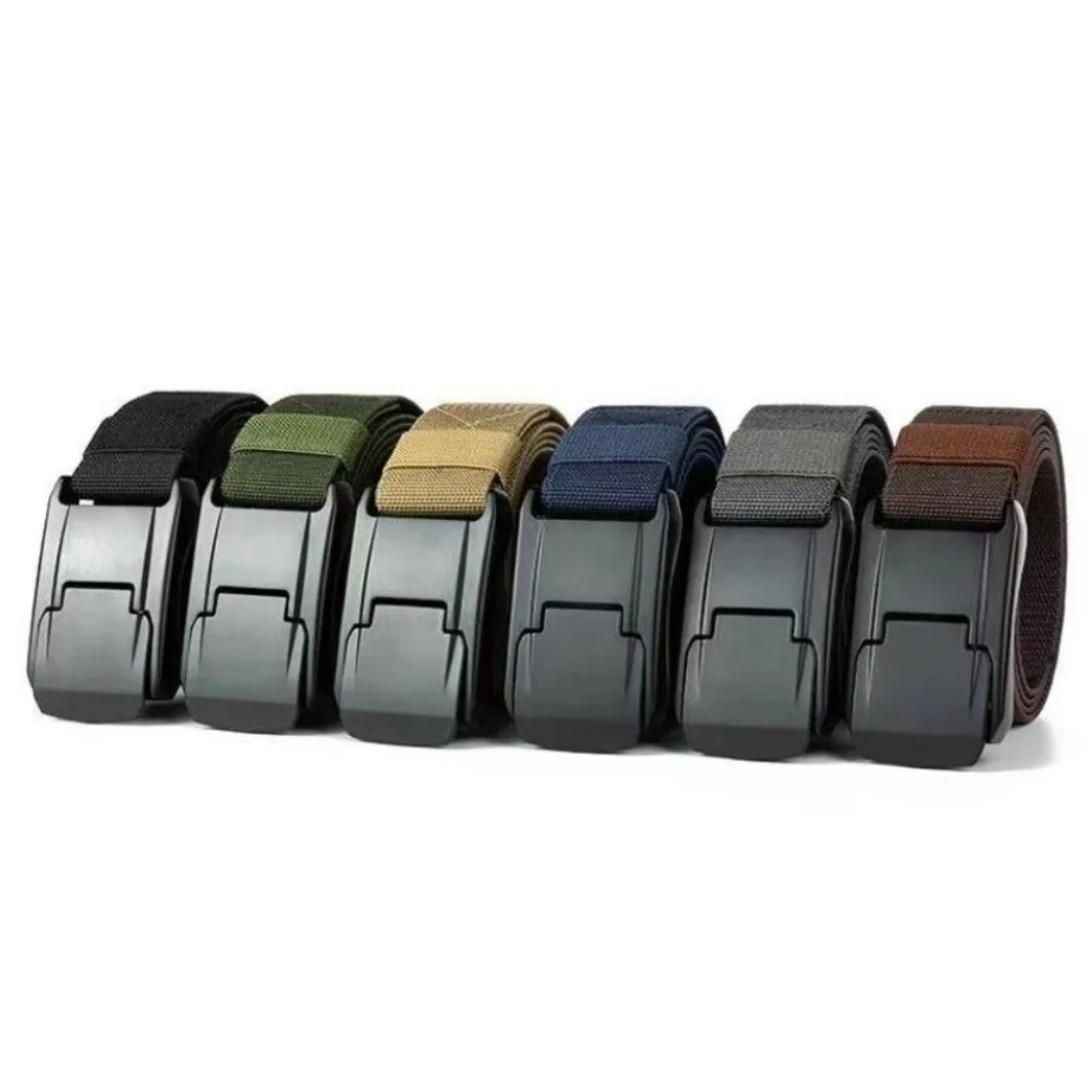 

Heavy Duty Men's Stretch Belt Hard Quick Release Buckle Strong Real Nylon Overalls Work Belt Adjustable Webbing Belt