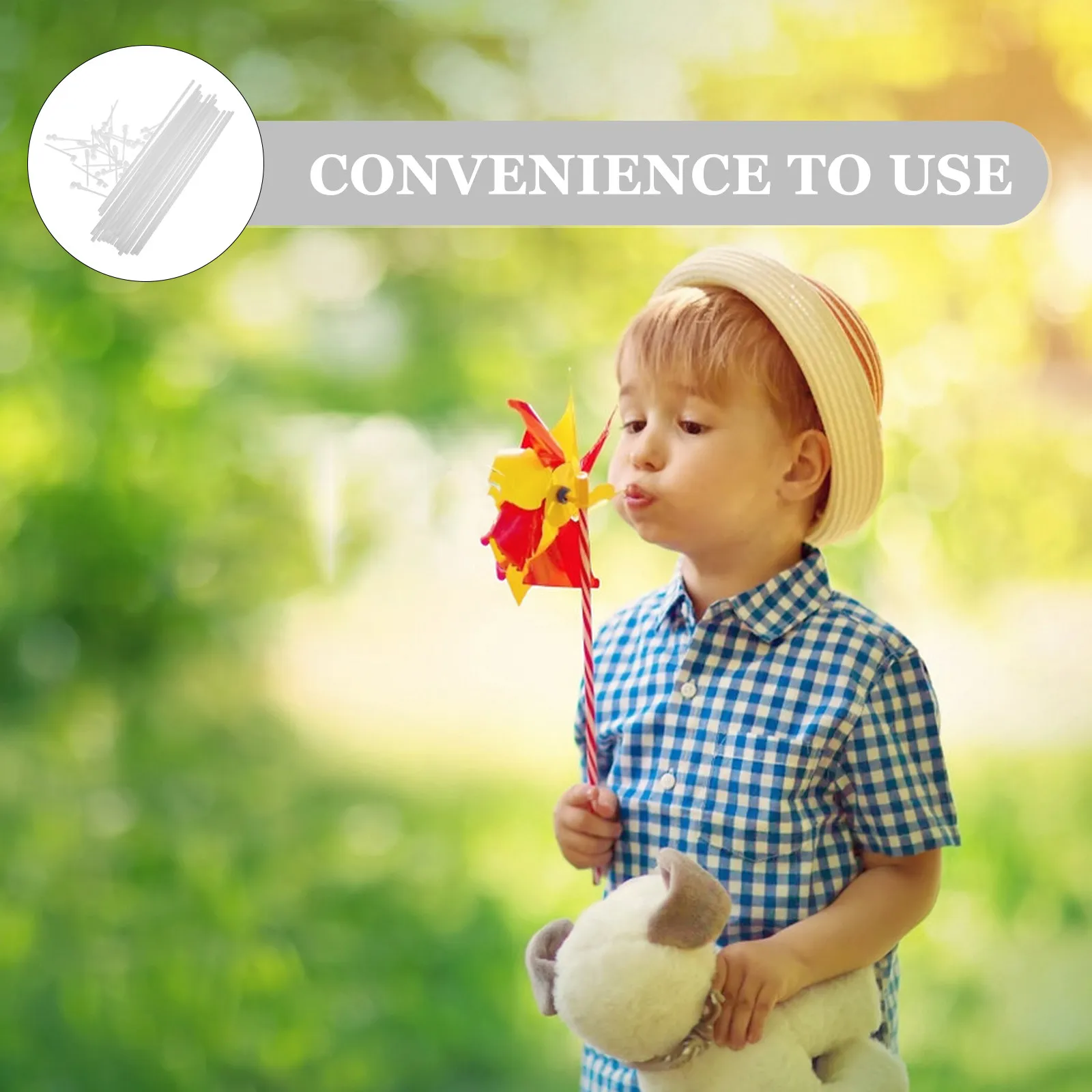 20 セットアクセサリー風車ロッド DIY 風車作成交換部品耐久性のある固体スティック屋外装飾工芸凧作り