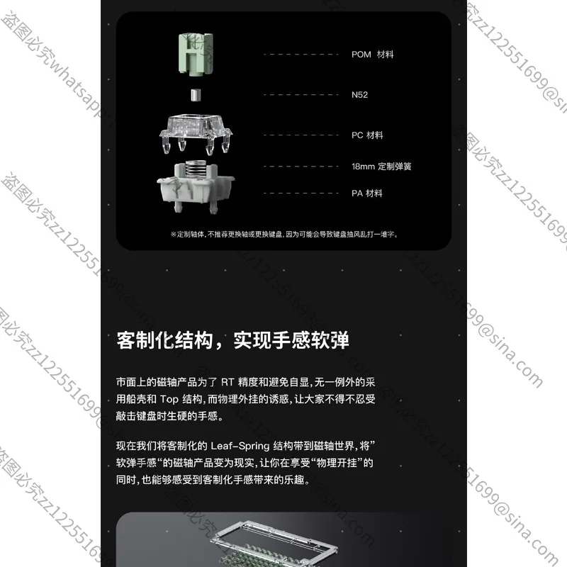 Suitable for BD75 Customized Mechanical Keyboard Accessories, High-end Wireless Three-mode Magnetic Axis Keyboard,