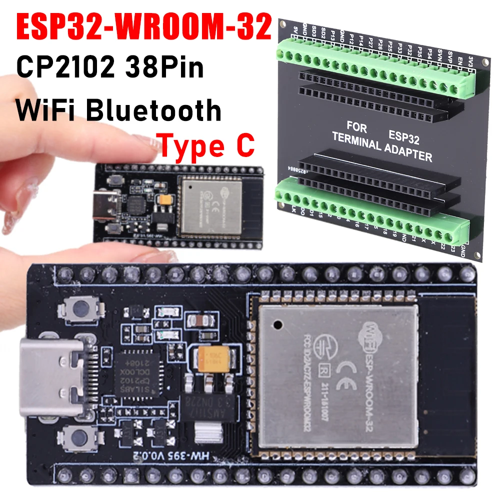 ESP32-WROOM-32 CP2102 Development Board Type-C 38Pin Wireless WiFi Bluetooth-compatible Dual Core IOT ESP32 Development Board