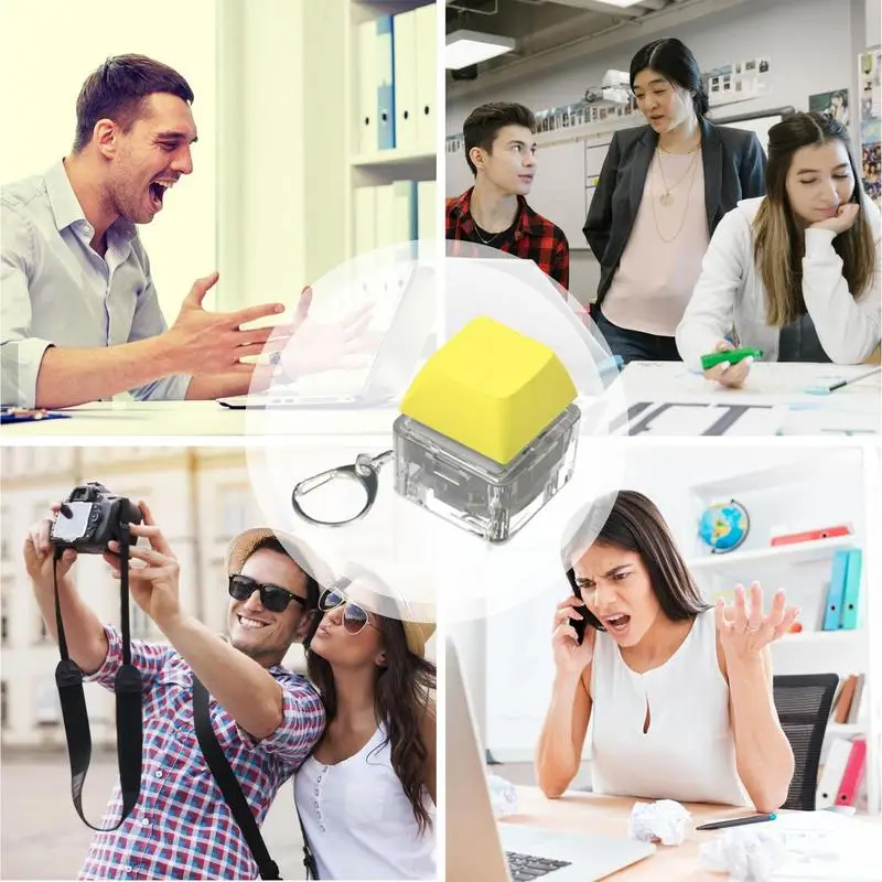 Porte-clés interrupteur à clé, testeur d'arbre, clavier mécanique, bouton Fidget, jouets pour doigts, soulagement du Stress, cadeaux pour adultes