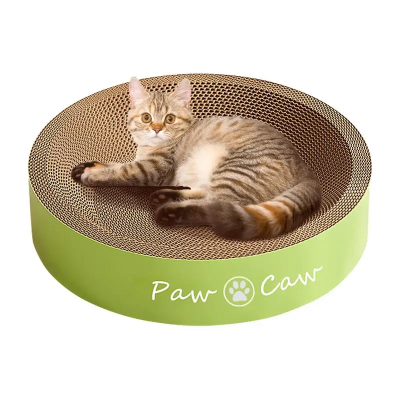 Scratch Pad For Pet Corrugated Claw Scratch Pad Round Scratching Board Long-Lasting Lounge Bed Rest Recycled Pet Supplies For