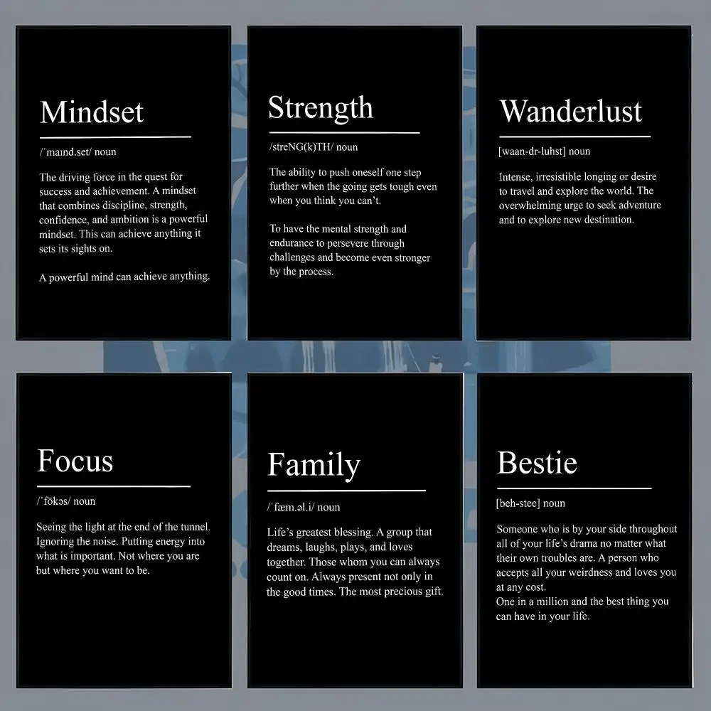 Motivation and Self-Discipline Theme Poster Aesthetic Wall Art for Bedroom Study Office Home Decor Gift