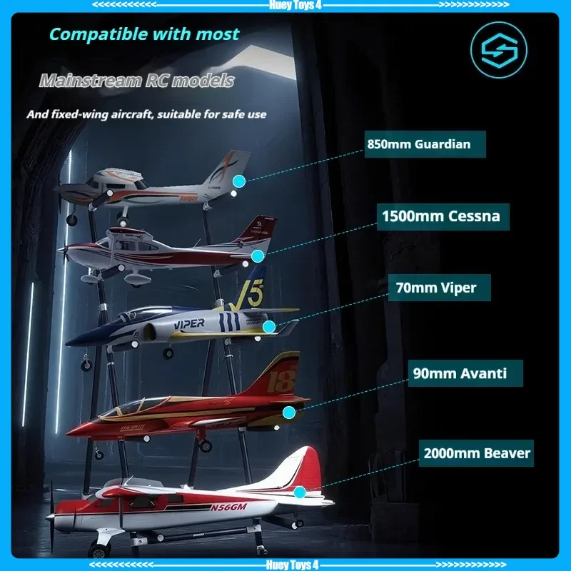 2025 modelo fms rack de exibição de avião rack de armazenamento com rodas modelo dobrável acessórios de avião brinquedos presentes