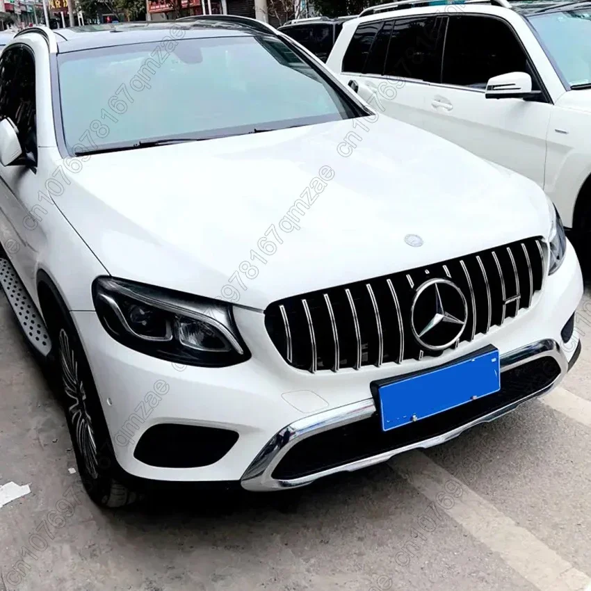 For Mercedes Benz GLC-Class X253 2015-2019 GLC250 GLC300 GLC350e GLC43 AMG GT Style Front Hood Grille Racing Grill Kits Refit