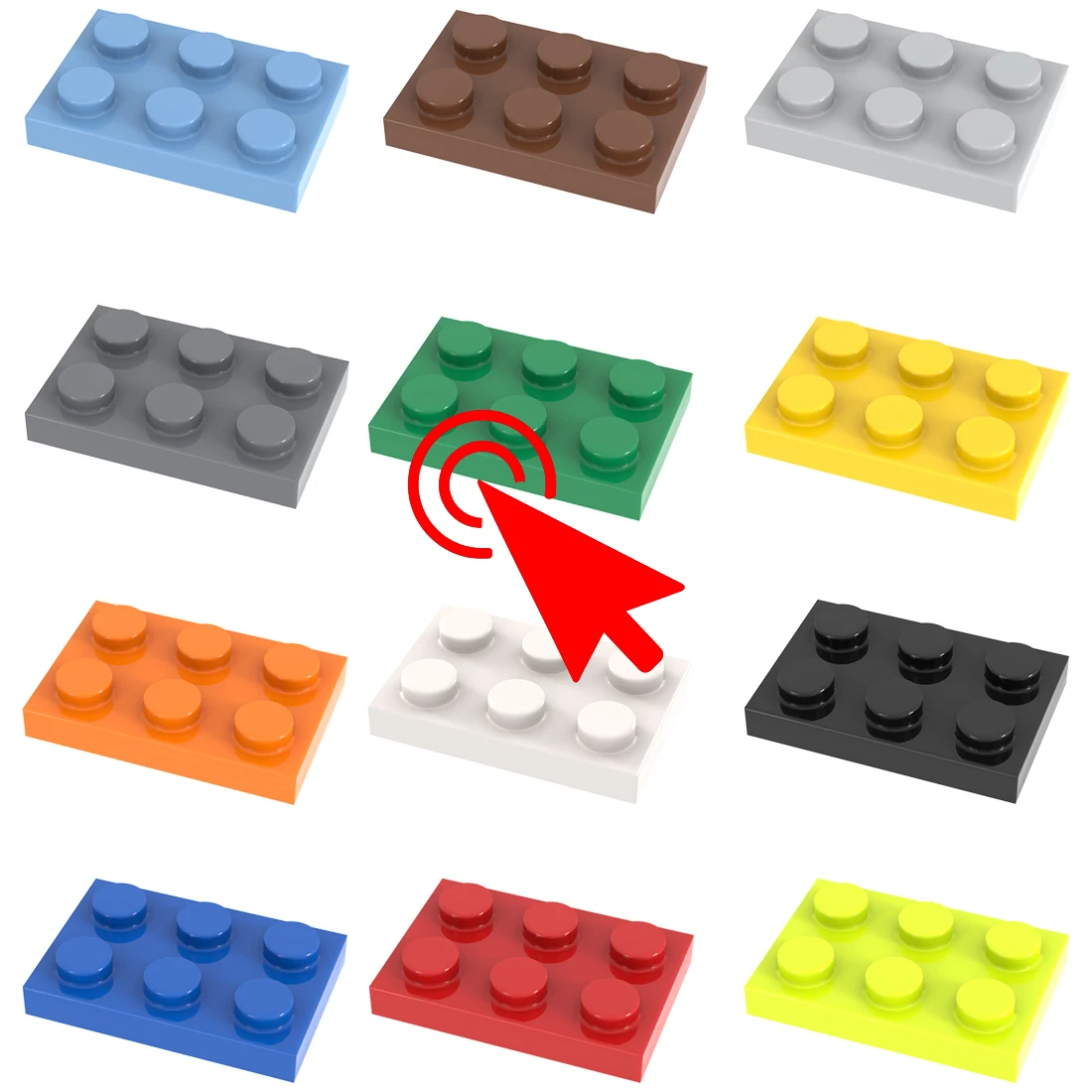 [Funbrick] 50&100&200 Stück Platte 2x4 3020 Kompatibel mit Bekannter Marke Bausteine Klassische Bausteine Spielzeug MOC DIY – Detail 8