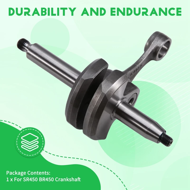 DT15 Crankshaft for SR450 BR450 Hair Dryer, High Strength Replacement Crankshaft for Garden Blower Accessories