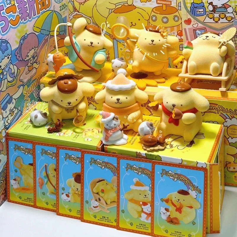 

Genuine Miniso Pompompurin The Four Seasons Series Blind Box Cute Anime Action Figure Ornament Girl Collection Model Toy Gifts