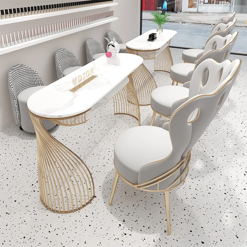 Hot-selling Modern Metal Luxury Professional Manicure Table, Suitable For Nail Technicians