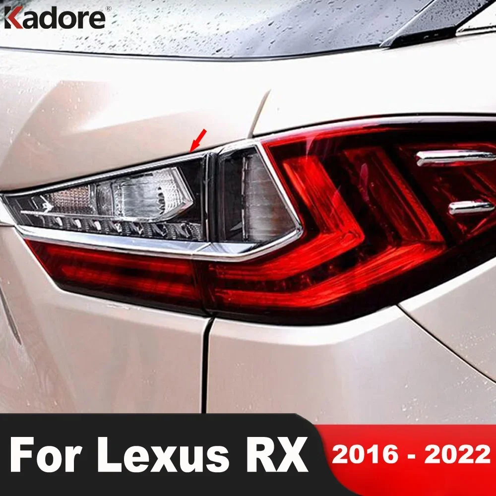 

Rear Light Lamp Eyebrow Cover Trim For Lexus RX 2016 2017 2018 2019 2020 2021 2022 Chrome Car Taillight Eyelid Trims Accessories