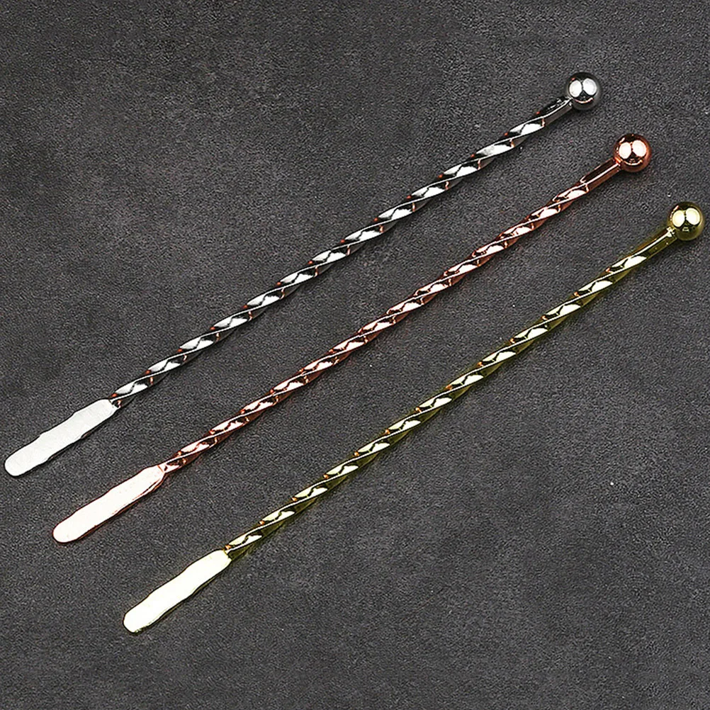 

10 Pcs Muddler for Cocktails Spiral Bartender Stir Stick Stainless Steel Stirring