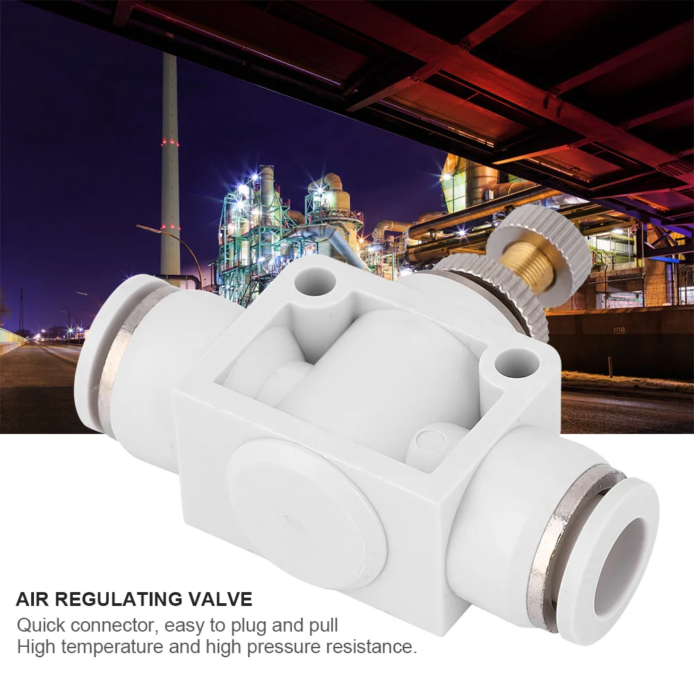 Air Speed Control Valve Snap-On Quick Connector Brass Knob Valve Throttle Valve Pneumatic Tools Accessories Air Intake Interface