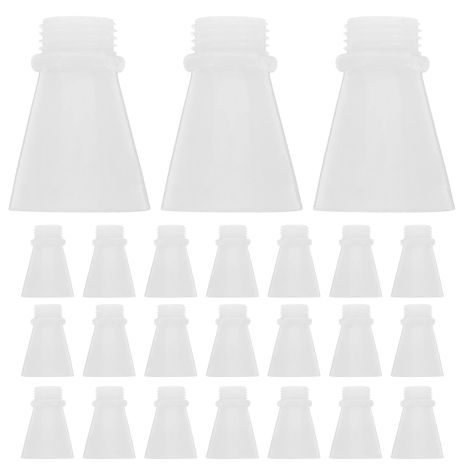 50 Pcs Fire Extinguishers Accessories Replaceable Nozzles Plastic Wide Mouth Transparent