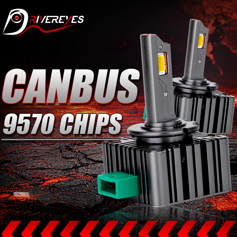 

D1S D3S светодиодный фары Canbus HID D2S D4S D5S D8S D1R D2R D3R D4R D2H двухсторонние 9570 CSP автомобильные фонари 3 шт медная трубка Turbo лампы