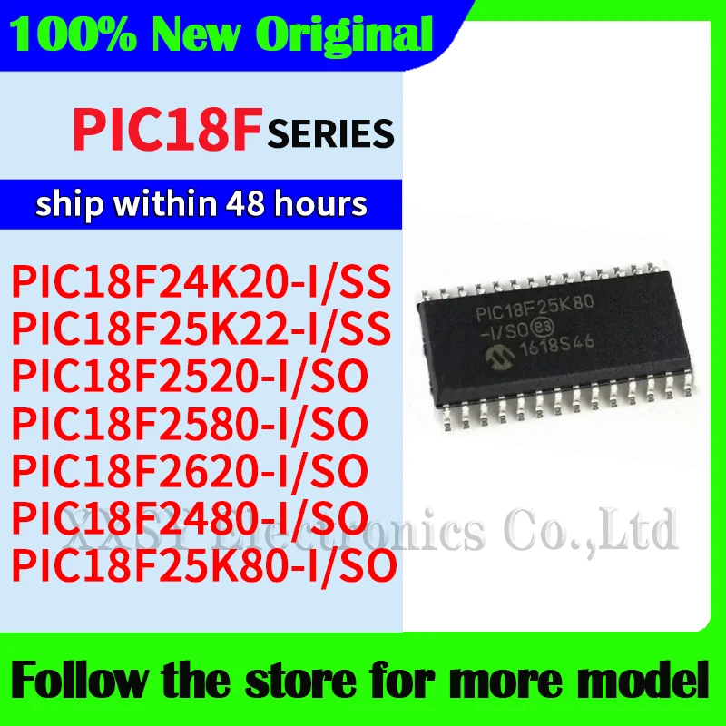 PIC18F24K20-I/SS PIC18F25K22-I/SS PIC18F2520-I/SO PIC18F2580-I/SO PIC18F25K80-I/SO PIC18F2620-I/SO PIC18F2480-I/SO Original