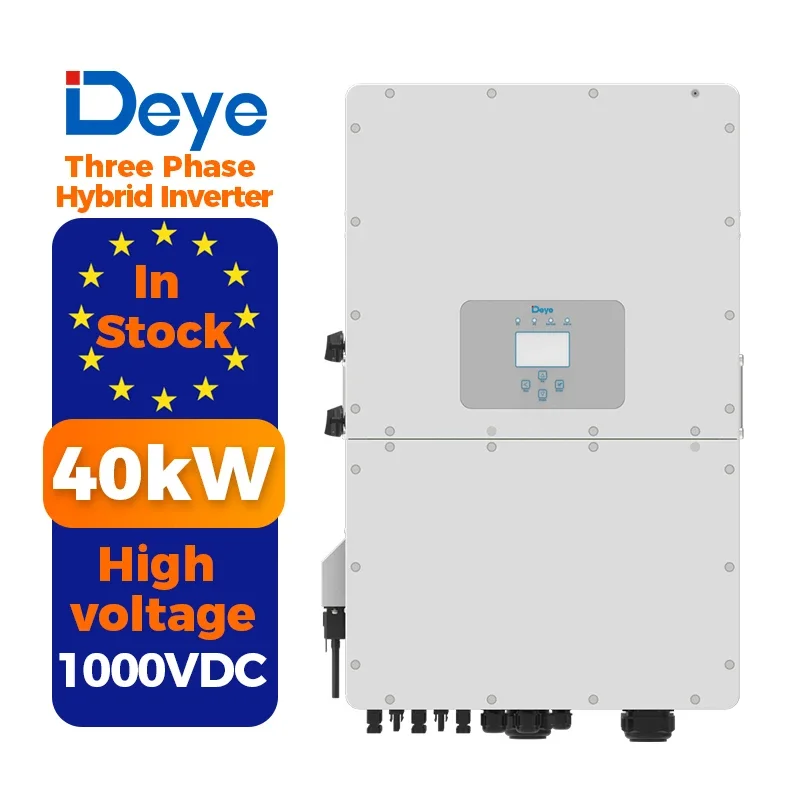 Deye hybrid solar inverter 40Kw Ac Dc Solar Inverter Hybrid   High voltage 40KW SUN-40K-SG013-EU-BM4