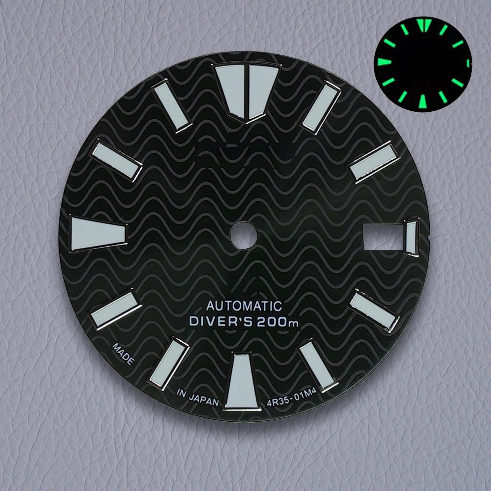 28.5mm S Logo NH35 Dial Sunray Dial Suitable For NH35/NH36 Movement 3/3.8/4.2 o'clock Crown NH35 Modification Accessories