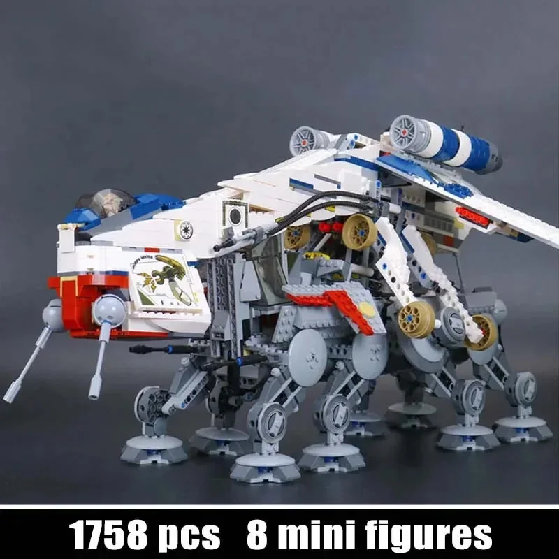 1758 PCS Compatible  Republic Model Toys Dropship Birthday Christmas Girls AT OT Walker Building Blocks Bricks 05053 10195