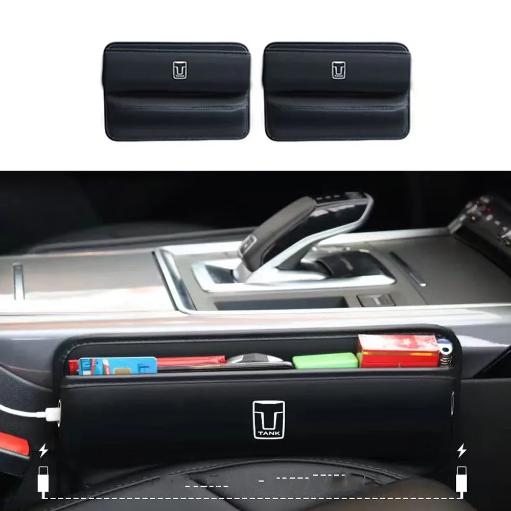 Fit For Great Wall GWM WEY  Tank 300 2022 2023 Car Seat Storage Box Slot Storage Box Interior Accessories