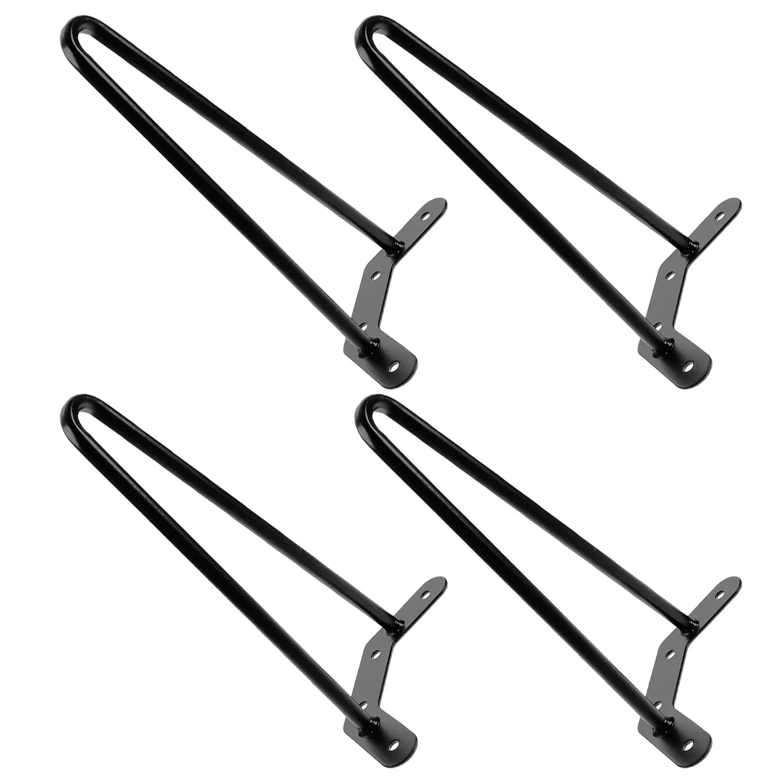 4Pcs Black Metal Hairpin Legs Heavy Duty Support for Coffee Table Desk Side Table Mid-Century Modern Furniture Hardware 15.72