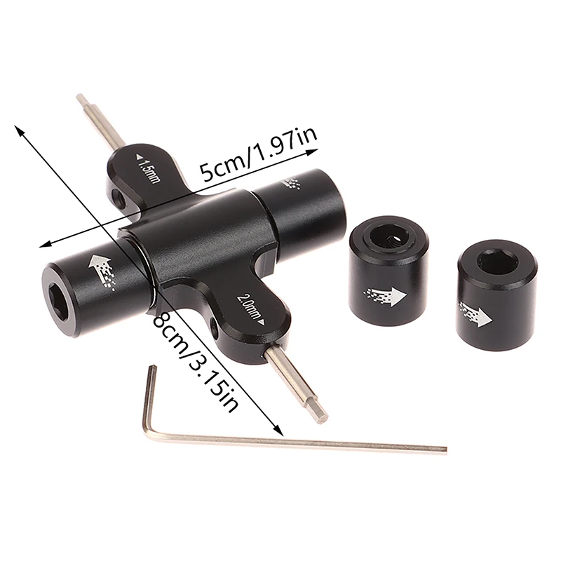 2,0mm M3 M5 llave de trinquete tornillo Nut1.5 destornillador hexagonal herramienta de apoyo de Motor de hélice de liberación rápida para RC Quadcopter Dron FPV