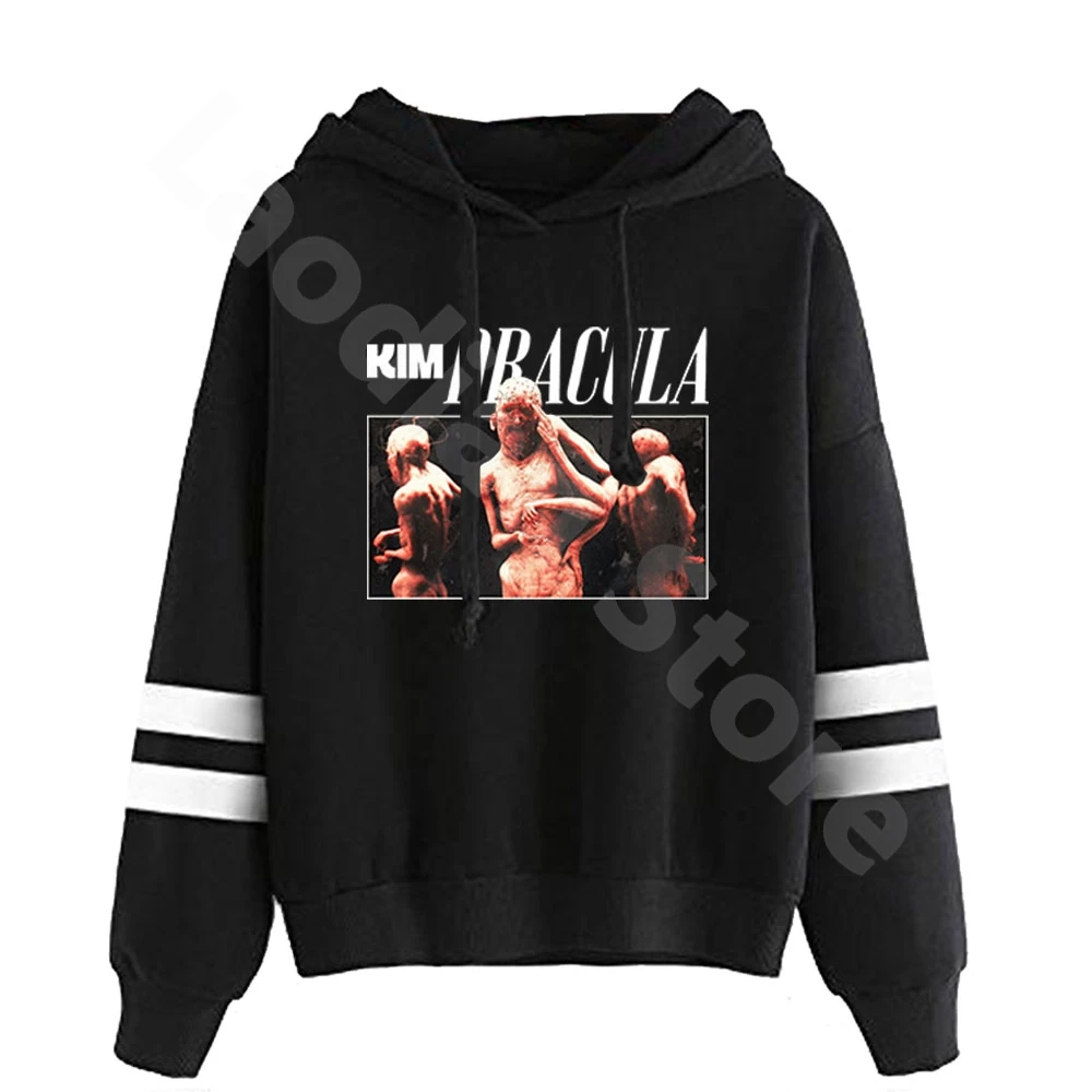 Kim Dracula 2024 Tour Pullover Hoodies Casual Tops Unique Pocketless Sweatshirts Unisex Clothes Hip Hop Hoody Vintage Trucksuit