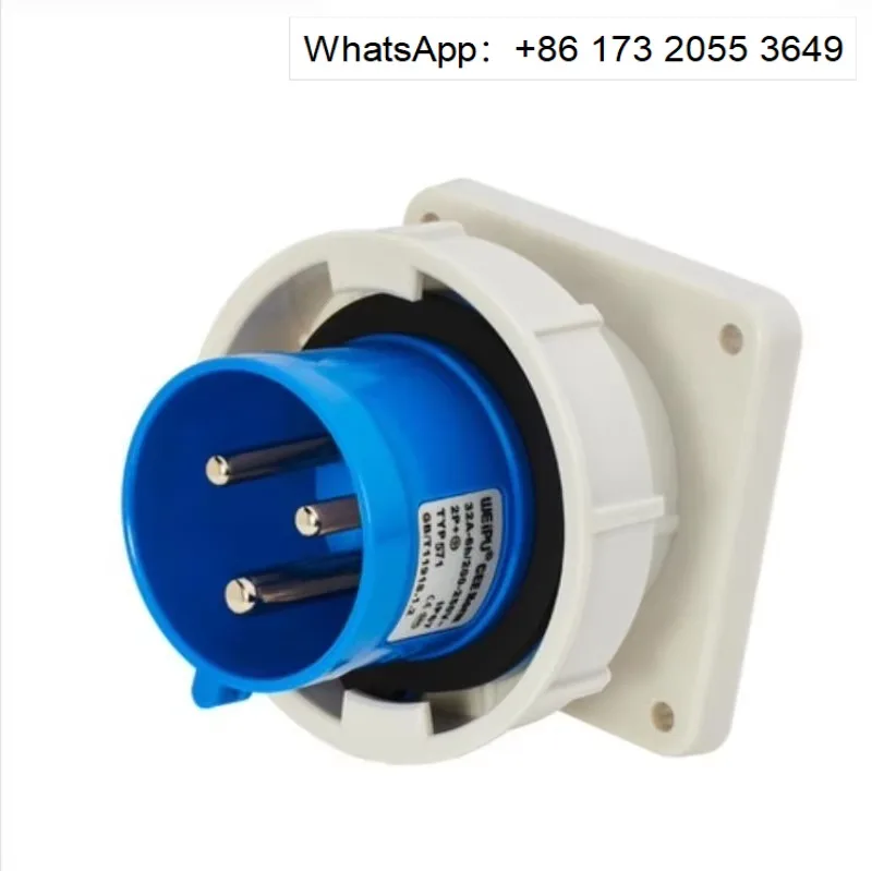 IP67 Flush Mount Inlet Socket 63A TYP571 TYP573 TYP575 3Pin 4Pin 5Pin Industrial Power Connector. 1 piece
